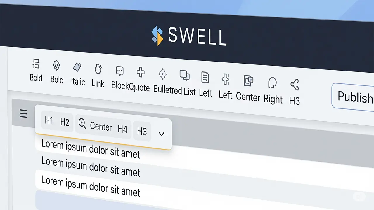 SWELL – 書式ツールバー